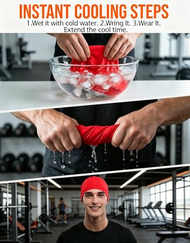Image of Sweat Wicking Skull Caps Cooling Helmet Liner Hat Running Beanie Cycling Skullcap Sleeping Cap for Men Women