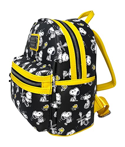 Loungefly Peanuts Snoopy and Charlie Brown Allover Print Womens Double Strap Shoulder Bag Purse2