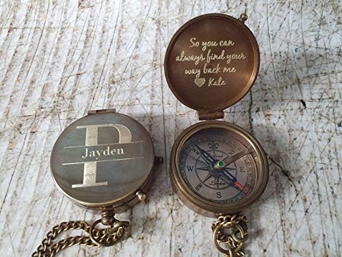 Personalized Engraved Compass, Working Compass, Fathers Day, Mothers Day, Groomsmen Gift, Valentines Day