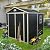 Strawberry Fairy Versatile 6x8ft Resin Outdoor Storage Shed for Patio Furniture, Slim Design, Weather Resistant, Black