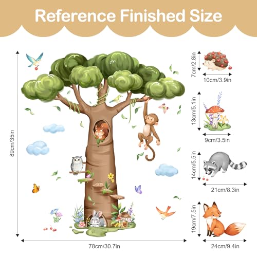 Vinilos decorativos animales Tanlaby 85x96 cm miniatura 2