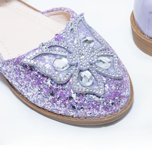 Girls' Shoes with Glitter, Pearls and Butterfly Applique2
