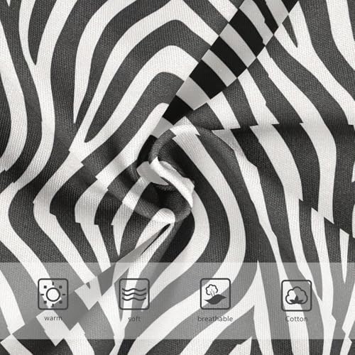 Joisal Black White Zebra Stripes Panties for Girl Toddler Underwear Floral Cotton Personalized Underpants Briefs 2t3