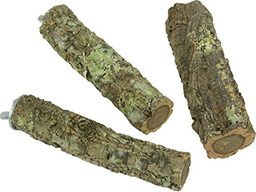 VogelKing 3 Sitzstangen für Vögel aus Korkästen | 14 cm lang | Für Wellensittiche, Finken, Nymphensittiche, Papageien und Co Cover