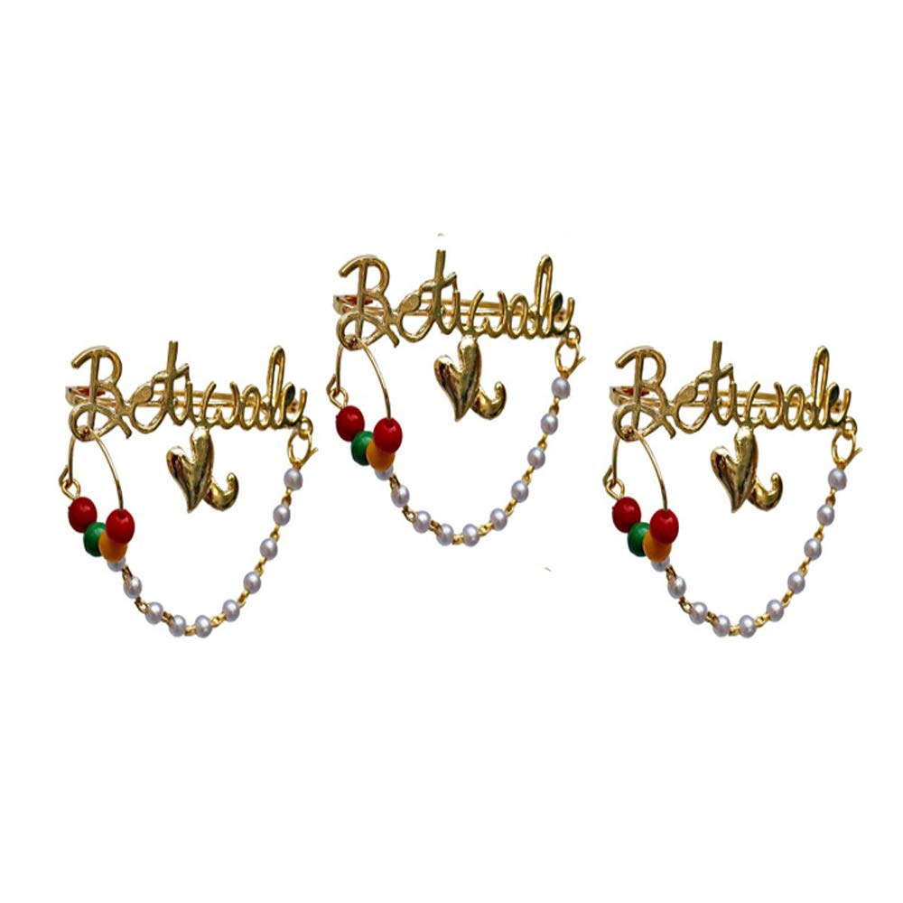 V4U Men & Women Betiwale Gold Plated Brouch/Brooch Pin (Pack of 03)