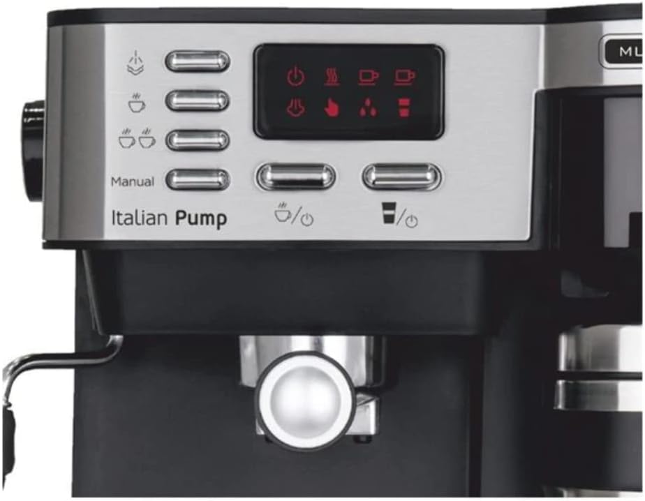 HAEGER CM-145.008A Macchina per caffè espresso Multi Coffee con 1450 W di potenza, capacità di 1,2 l, schermo a LED, ugello in schiuma e vassoio di goccia rimovibile