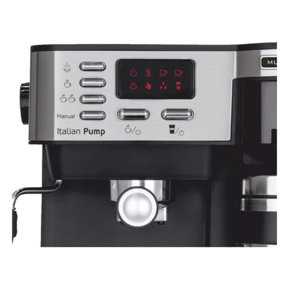 HAEGER CM-145.008A Macchina per caffè espresso Multi Coffee con 1450 W di potenza, capacità di 1,2 l, schermo a LED, ugello in schiuma e vassoio di goccia rimovibile