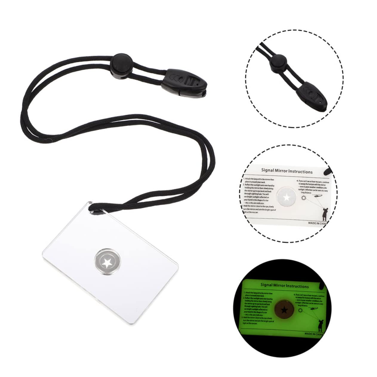 YARNOW 6pièces Miroir De Signalisation Urgence Miroir De Survie Camping pour Randonnée Et Activités Extérieures
