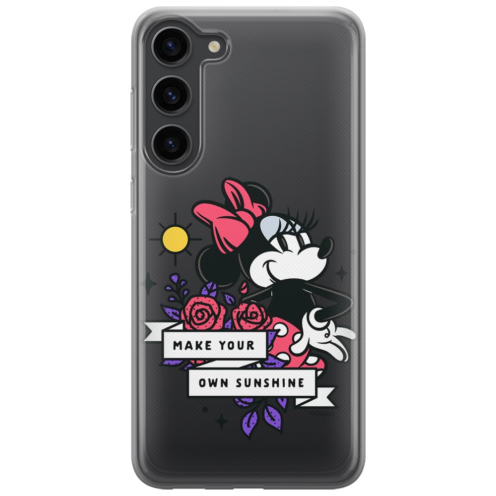 ERT GROUP mobile phone case for Samsung S23 original and officially Licensed Disney pattern Minnie 073 optimally adapted to the shape of the mobile phone, partially transparent