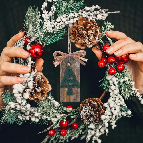 Décorations de sapin de Noël en bois naturel Civane - 7