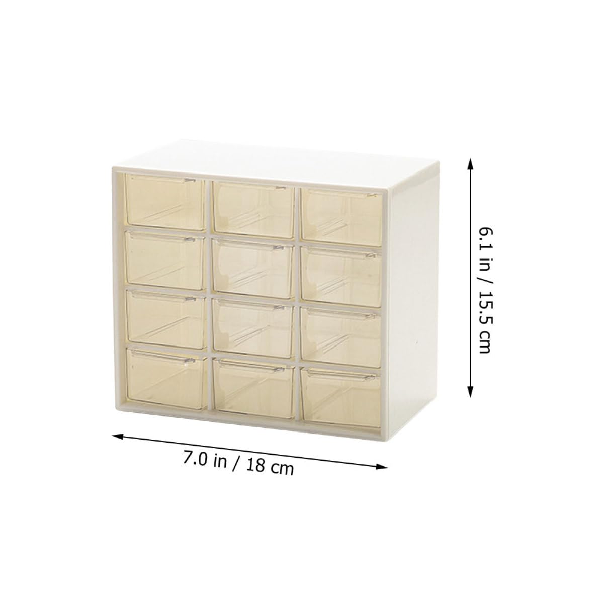 LIFKOME Organizzatore da Scrivania Cassetti in Plastica Bianco per Ufficio e Casa, Contenitore Portaoggetti Mini Ampia Capacità