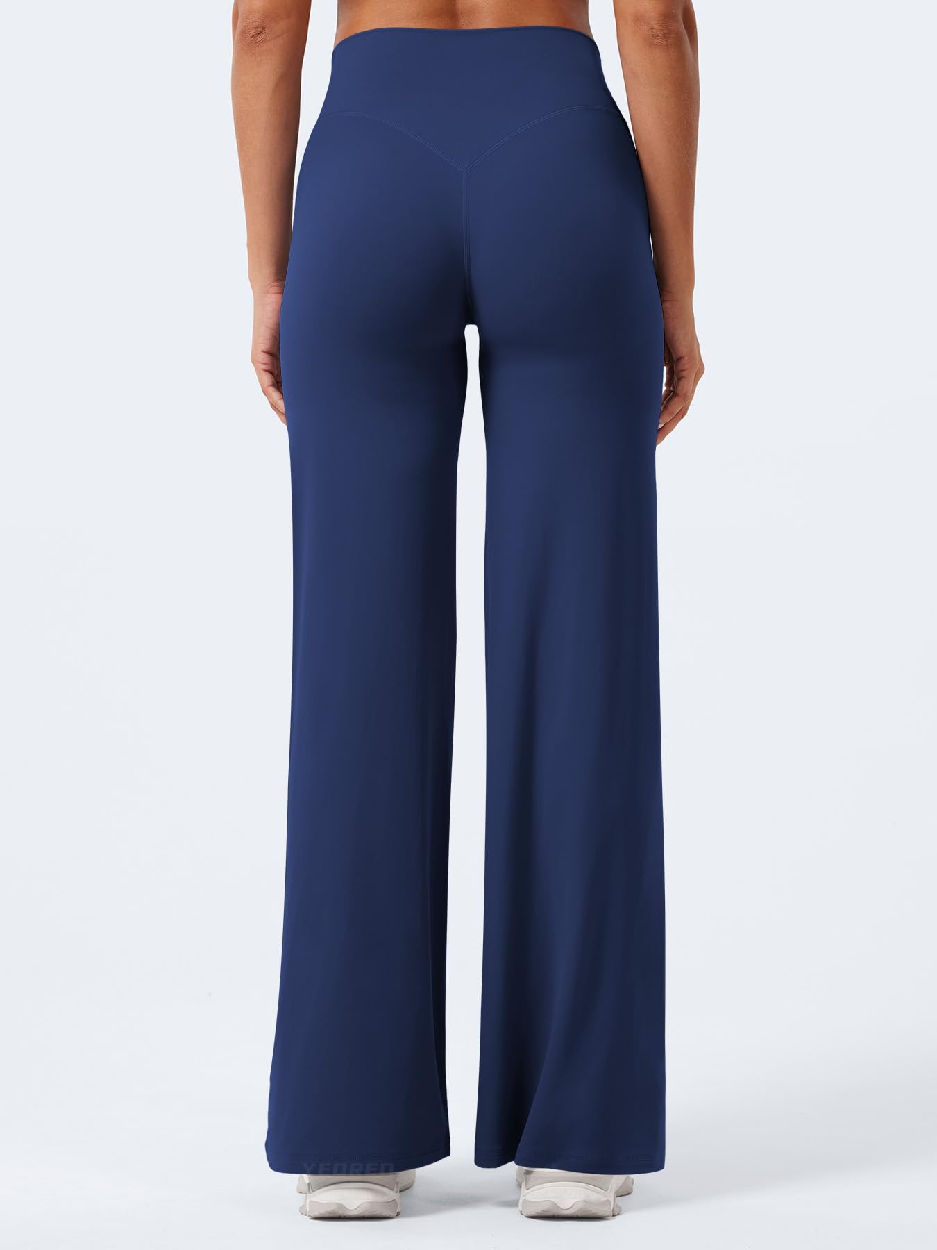 YEOREO Workout Leggings Womens No Front Seam Straight Leggings 29"/ 31.5"/ 33"/ 35" High Waist Buttery Eddiy Gym Yoga Pants: 30.5" Thin Fleece Small Navy Blue