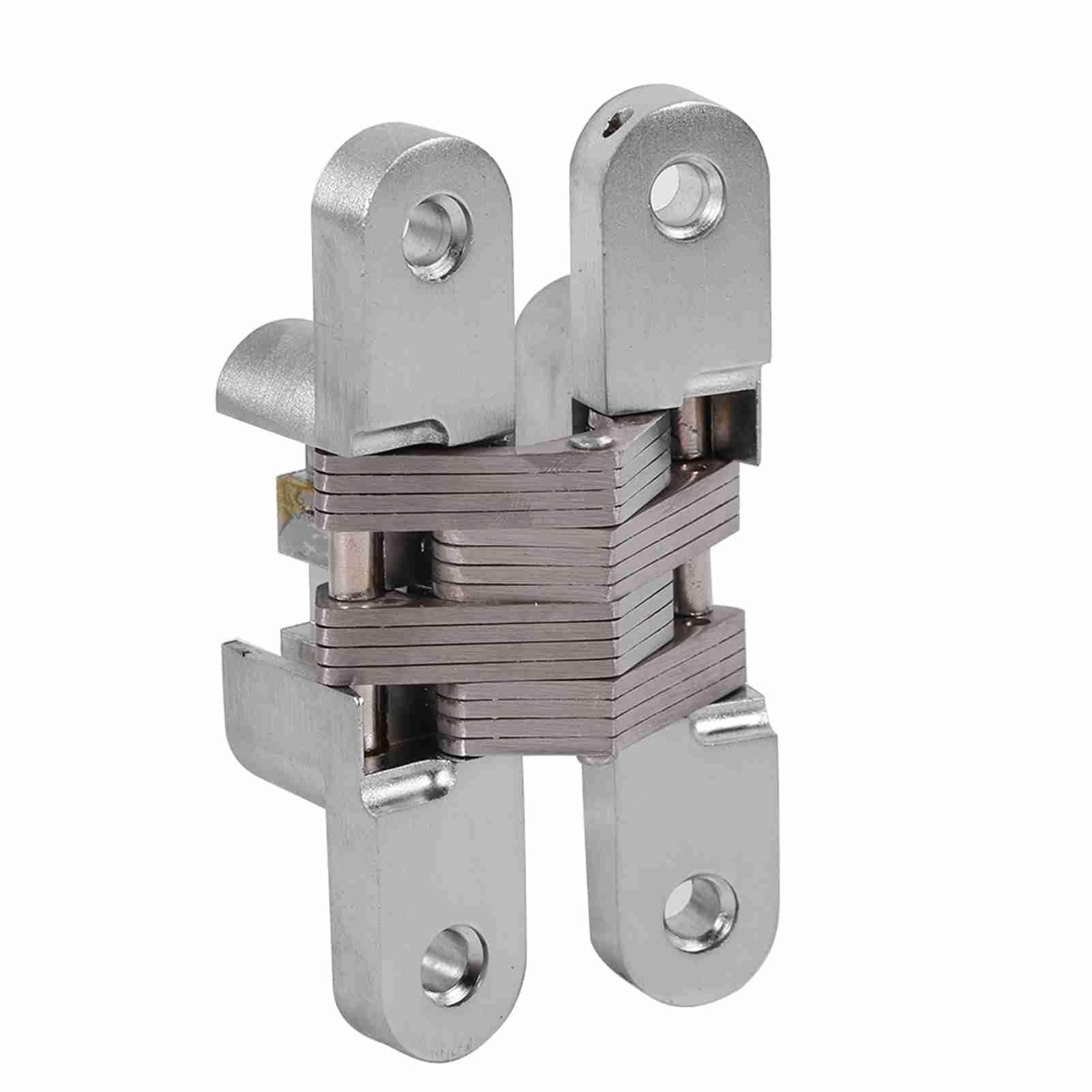 Jelquix #-04 Hinge Durable Zinc Alloy 180 Degree Invisible Folding Door Cross Hinges For Cabinet And Sliding Doors 60.4Mm 1 Unit (94Mm)