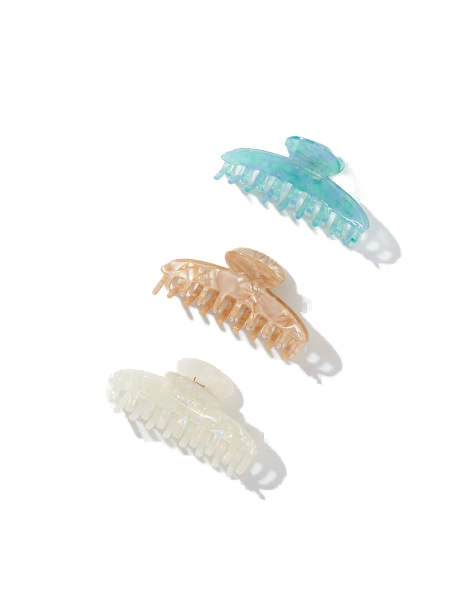 American EagleWomen U-0421-6124-900 O Beach Claw Clip 3-Pack One Size Fits All Multi