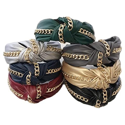 Wiwpar Knotted Headband with Chain Cover