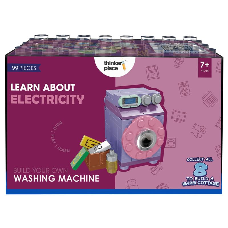 Image of STEM Home Appliance Washing Machine Building Blocks Set (91 Pcs) | DIY Kitchen & Pretend Play Toy for Kids 6+ Years (Boys & Girls) | Educational Role Play Creativity Toy