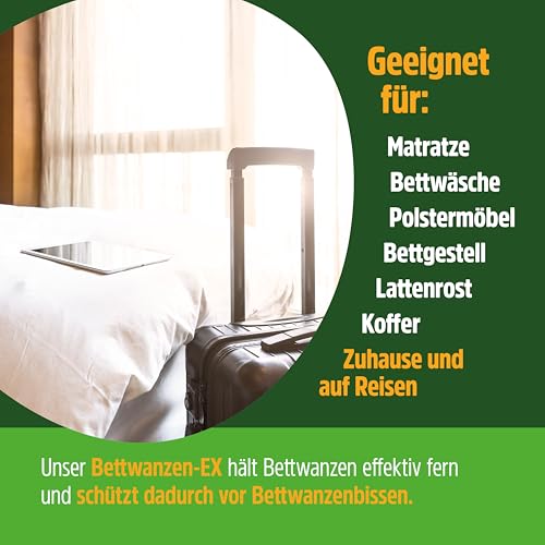Green Hero Bettwanzen-Ex Spray 500 ml | Abwehrspray gegen Bettwanzen und Milben | Zur Unterstützung der Vorbeugung von Befall | Fernhaltemittel für Matratze und Bettgestell