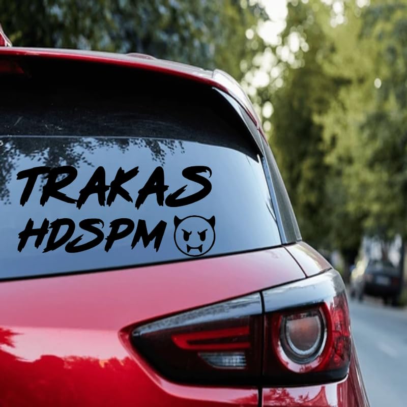 Image of White Vinyl Car Decal - Waterproof Window Sticker for Trucks SUVs & Cars Auto Decal for Rear Windows & Bumpers