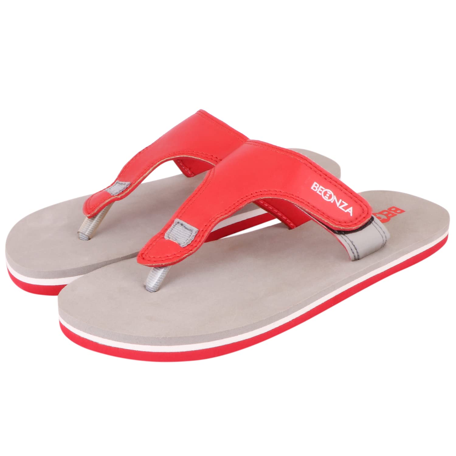 BEONZA Womens Soft Ortho Care Diabetic Orthopedic Super Comfort Cushion Doctor Flat Slipper Chappal for Daily Use ( Red , Grey ) (B09GFRQLGG) Amazon Price History, Amazon Price Tracker
