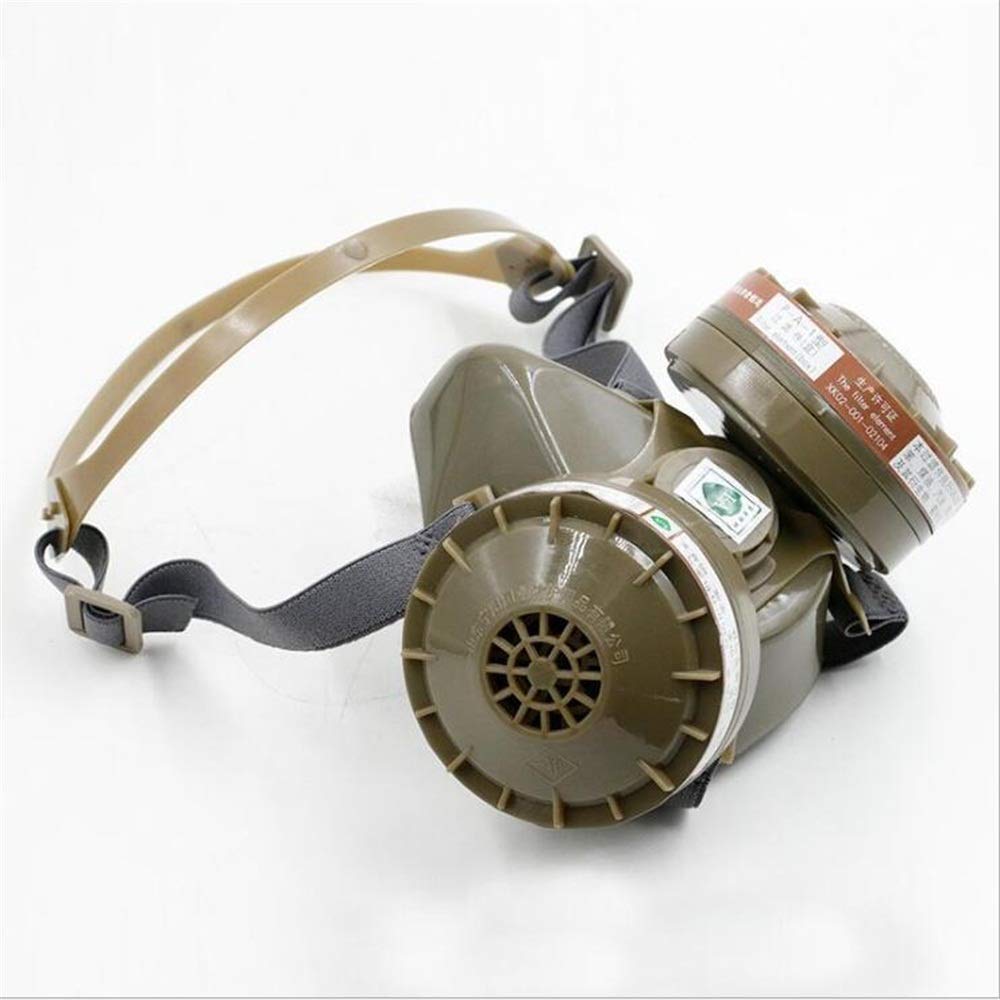 Respiratore Maschera Antigas, 2 Cartuccia A Carboni Attivi Valvola Respiratoria, Mezza Maschera Protezione Respiratoria Pesticidi, Sostanze Chimiche, Odore