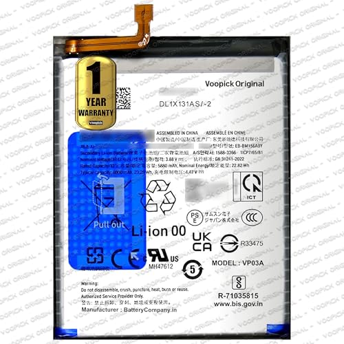 Image of EB-BM156ABY Battery Compatible for Samsung Galaxy M35 (SM-M356B, SM-M356B /DS) with 1 Year Warranty. [6000mAh-Capacity]