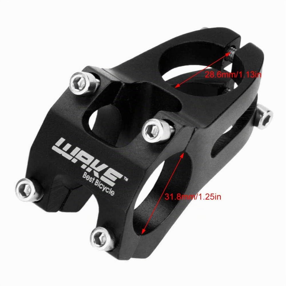Lixada - Acople de Manillar MTB de 31,8 mm de aleación de Aluminio + Manillar Plano de 780 mm anodizado para Bicicleta de montaña, Nero(Set manubrio)