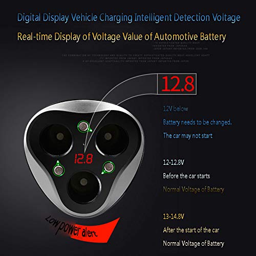 Caricabatteria da Auto, Caricatore rapido USB per Auto - Caricabatterie Multifunzionale - Accendino da Accendino One Tow Three - Caricabatterie rapido