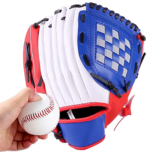 Wonninek Gant De Baseball En Cuir PU – Tailles 26,7/29,2/31,8 Cm, Main Gauche, Avec Balle – Confort Et Protection