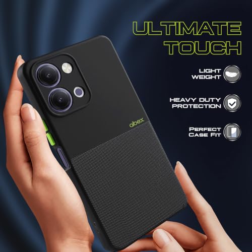 Image of AIBEX Premium Back Cover Case Compatible for Vivo Y21 5G / Vivo Y11 5G | Scratch & Drop Tested Shockproof Matte Texture Case with Soft Microfibre Lining | Slim Fit with Anti-Scratch Finish - Black