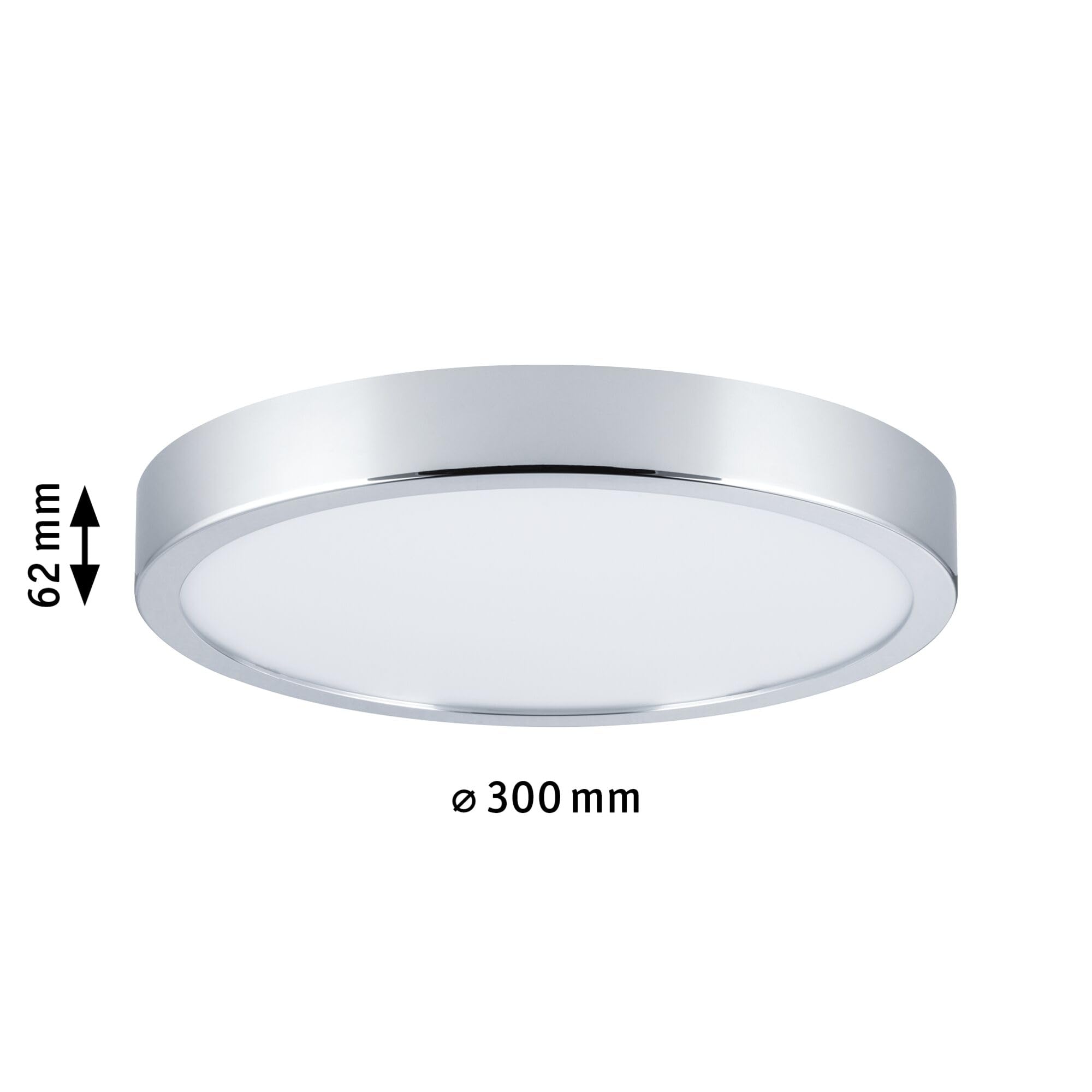 Paulmann 70882 Deckenleuchte LED Panel Aviar Deckenlampe flach Deckenlicht IP44 spritzwassergeschützt 20W Badezimmerlampe Chrom inklusive Leuchtmittel