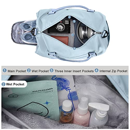 Gym Bag For Women Men, Travel Tote Bag Sport Gym Duffle Bag With Shoe Compartment & Wet Pocket, Carry On Overnight Bag Hospital Bag #TOP5