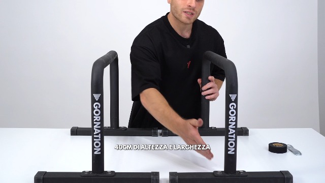 Parallettes In Metallo GORNATION - Barre Per Calisthenics, L-Sits, Handstand Con Grip Antiscivolo - Foto 10