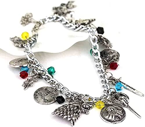 Blingsoul Inspired Game Charm Bracelets For Women - Thrones Merchandise Mens Dragon Bracelet Costume Jewelry For Women Girls Gift | [J100021] Gam Throns #TOP2