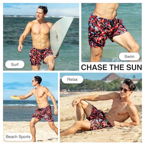 Image of Kanu Surf Men's Big Viper Extended Size Stripe Swim Trunk