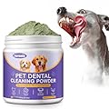 ZTSMSWY Plaque Off Powder for Dogs,100% Natural Dog Teeth Cleaning Powder,Dog Dental Powder,Dental Powder for Dogs Bad Breath,Reduces Plaque,Prevents Tartar and Improves Oral Health
