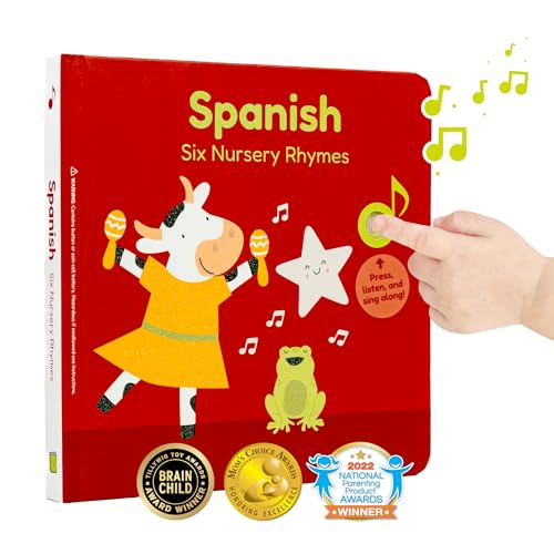 Image of Cali's Books Spanish Nursery Rhymes | Bilingual Baby Books in Spanish with English Translation | Learn Spanish for Kids, Spanish Books for Toddlers 1-3 | 6 Canciones Infantiles en Español