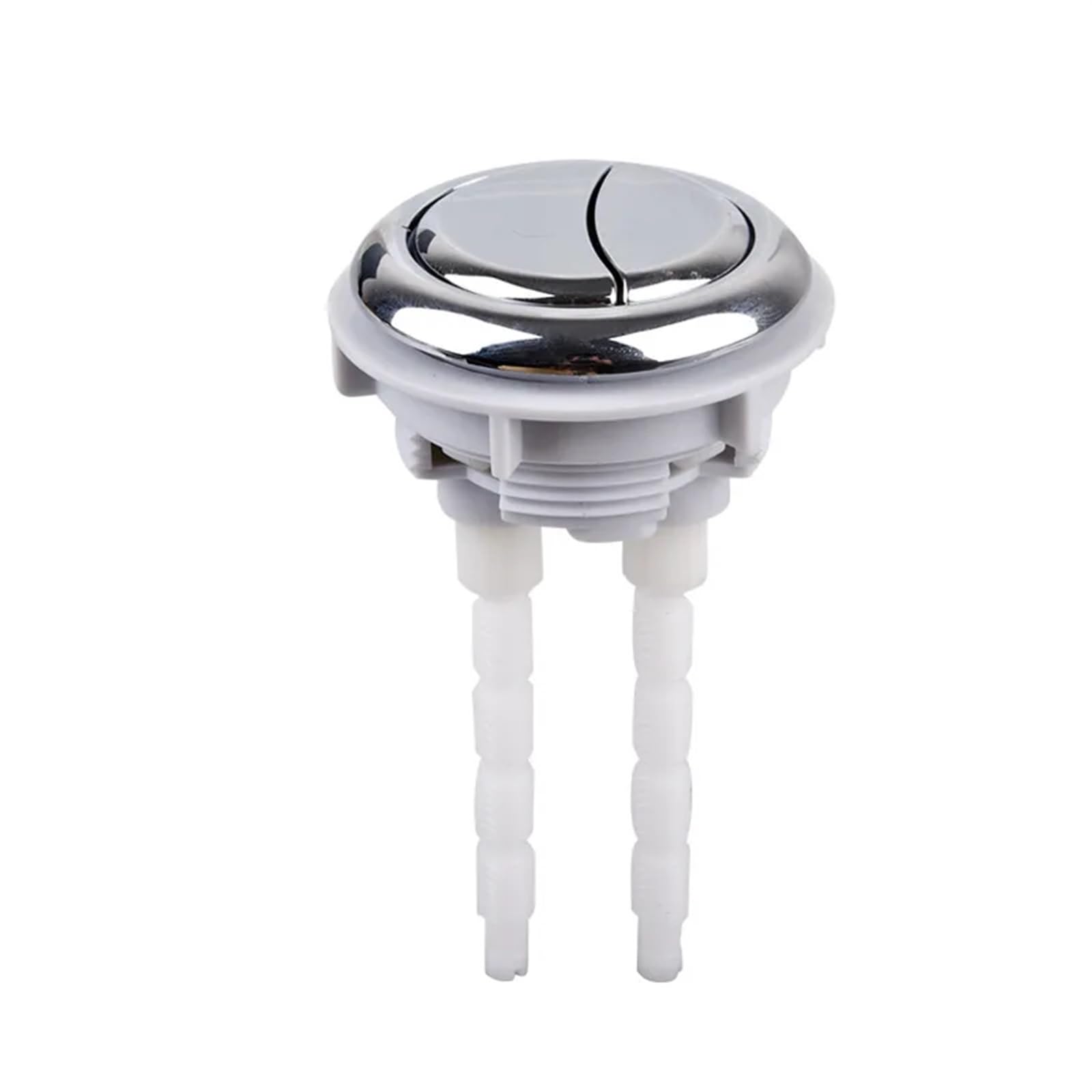 Double Flush Toilet Button, Toilet Tank Dual Flush Button Silver 58mm