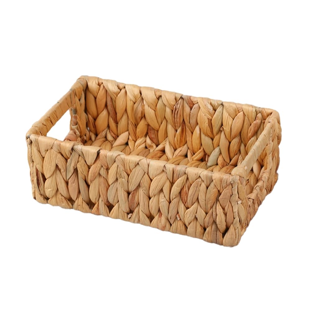 CTRLZS Wicker Storage Basket Water Hyacinth Basket Toilet Baskets,Farmhouse Kitchen Utensil Holder, Storage Basket
