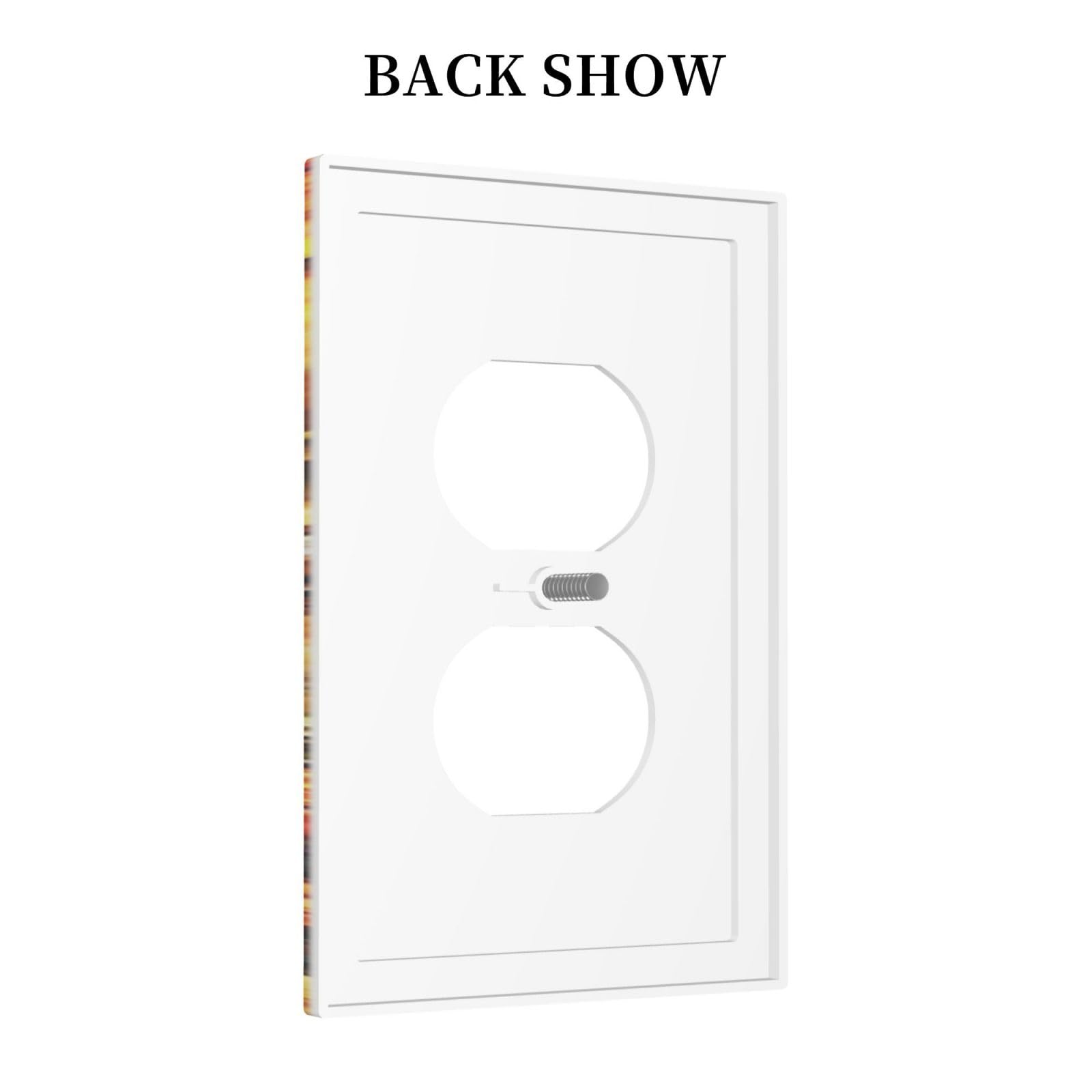 Rustic Barn Door 1 Gang Outlet Covers Duplex Receptacle Wall Plate