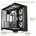 ANSAITE PC CASE 9 PWM ARGB Fans Pre-Installed, Mid-Tower Gaming PC Case, Panoramic Tempered Glass Computer Case with Type-C,420mm&360mm Radiator Support，Black,K9