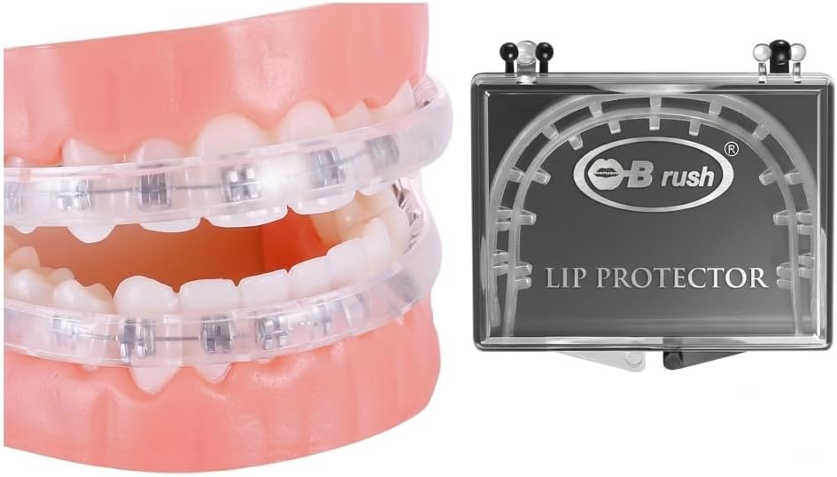 Clip-on Comfort Covers for Braces, Orthodontic Mouth Guard for Braces, Lip Protector, Wax Alternative, Lip Bumper for Braces, Lip Shield for Brackets, Braces Accessories