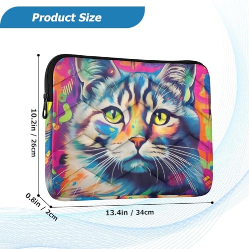 Funda para laptop 13-14 pulgadas impermeable con diseño gato miniatura 3