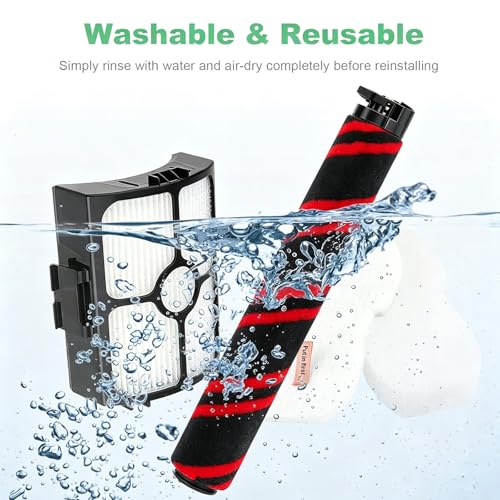 Image of Alrens HZ3002 Replacement Filters and Roller Brush Kit for Shark HZ3000 HZ3002 Stratos Ultralight Corded Stick Vacuum, Includes Roller Brush, Filters, Foam & Felt Filters & Odor Neutralizer