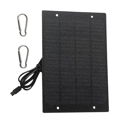 Arroopu Cargador de Teléfono con Energía Solar, Panel Solar Portátil de 50W para Senderismo, Cargador Compacto con Protección Inteligente para Viajes Acampada Playa Senderismo Aventuras Hogar
