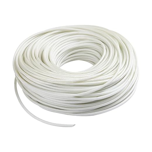 32.8 Yards PVC Welt Cord Piping, 3mm White Polyester Piping Cord for Crochet, Knitting, Weaving or Trim in Garments, Cushions