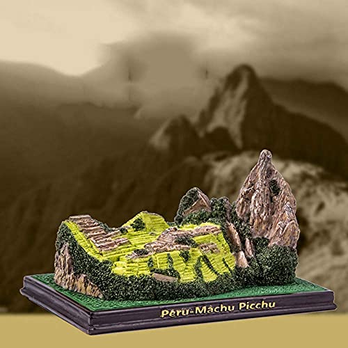 Estatua decorativa Machu Picchu de resina pequeña miniatura 3