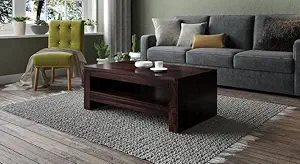 Chetan Interiors Solid Sheesham Wood Center Table (Walnut Finish) Large