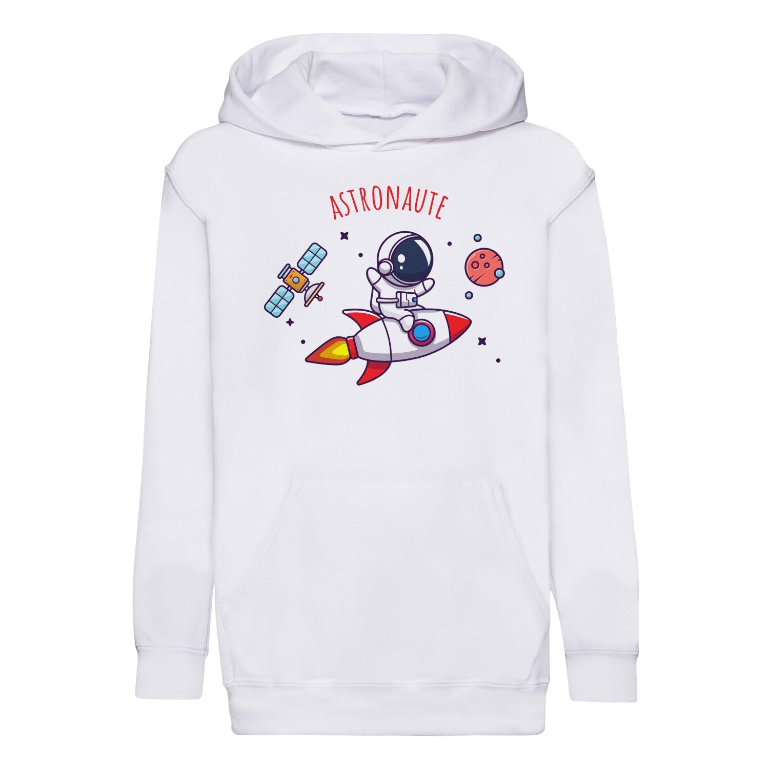 Sweat à capuche enfant astronaute pull doux anti-irritation lune - 4