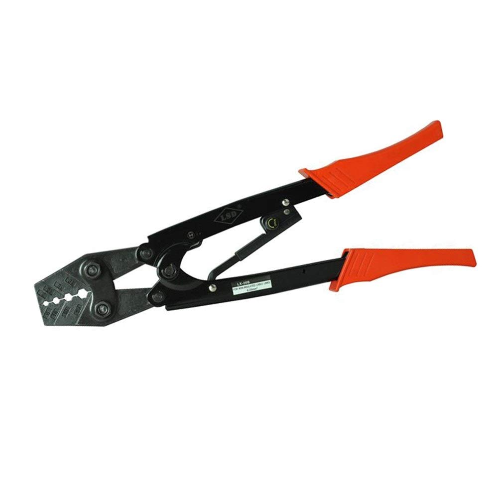 Pince à sertir robuste – Pince à sertir à cliquet pour maillons de câble non isolés 6–25 mm² – Outil à sertir manuel