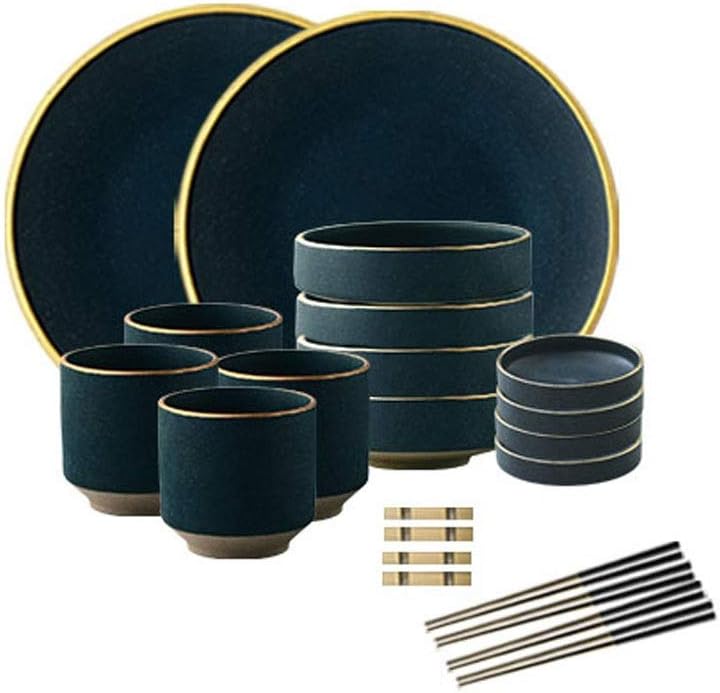 Ceramic Tablware Cutlery Set 2/4 Person Use Family Restaurant Serves Western Dishes Plates Bowl